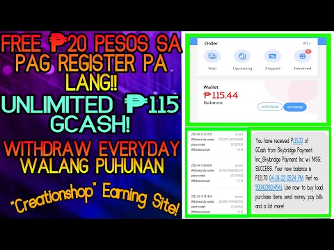 ₱991 PHP KINITA KO SA WEBSITE NATO FOR FREE!! | CREATIONSHOP EARNING WEBSITE | WALANG PUHUNAN