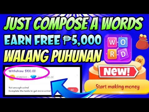 EARN FREE ₱5,000: USING THIS NEW LEGIT APP | JUST COMPOSE A WORD | EARN MONEY ONLINE | WORD MASTER