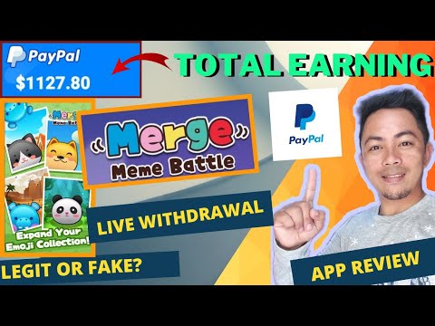 NEW PAYING APP 2022: TOTAL EARNING $1127.80| MERGE MEME BATTLE APP REVIEW | LIVE WITHDRAWAL| LEGIT?