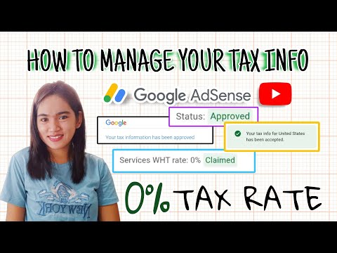 YouTube Tax Info | HOW TO ADD TAX INFORMATION IN GOOGLE ADSENSE | 2022 | Tagalog Tutorial