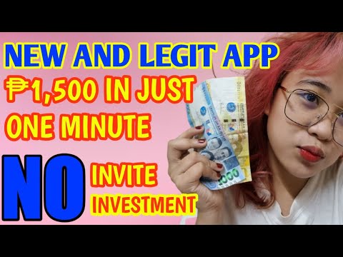 NEW AND LEGIT APP ₱1,500 IN JUST 1 MINUTE NO INVITE NO INVESTMENT.
