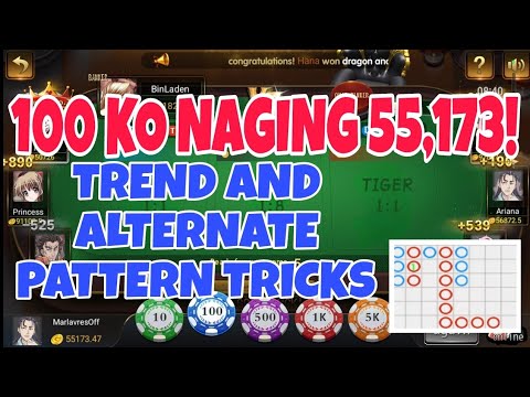 100 KO NAGING 55,173 SA DRAGON TIGER SOLID GAME!| THOR GAME Love