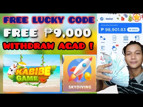 HOW TO GET FREE LUCKY CODES , ₱9000 GCASH SKYDIVING ON KABIBE GAME 2023