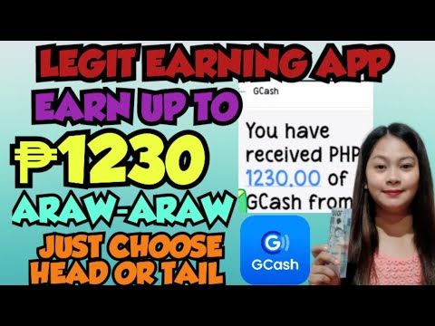 LEGIT EARNING APP/EARN UP TO/₱1230 DERETSO SA GCASH/JUST CHOOSE HEAD OR TAIL/WITH OWN PROOF