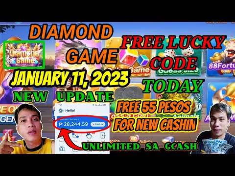 DIAMOND GAME FREE LUCKY CODE TODAY JANUARY 11, 2023 NEW UPDATE EVERYDAY CASHOUT SA GCASH LEGIT 101%