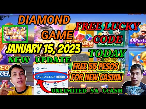 DIAMOND GAME FREE LUCKY CODE TODAY JANUARY 15, 2023 UNLIMITED ARAW ARAW SA GCASH LEGIT APP 101% SURE