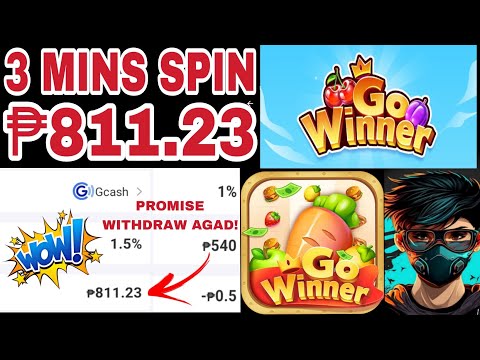 Go Winner App – Promise 3-Minute Withdrawal! Earned ₱811.23 [GCASH] with Just a Spin