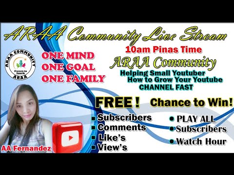 07-FREE! Engagement! LIKE's,View's!Comment and Free SABS! JOIN US! ARAA Community Live Stream!080723