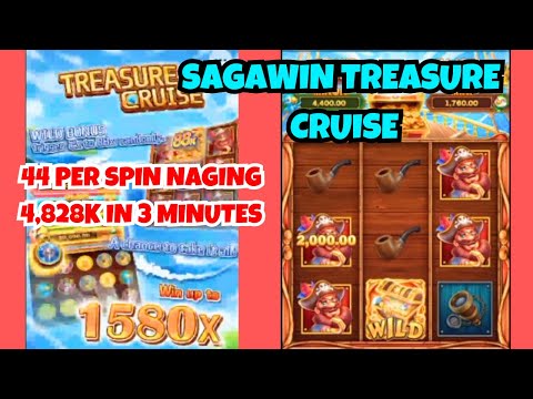 44 PER SPIN NAGING 4,828K IN 3 MINUTES REKTA GCASH | TREASURE CRUISE | SAGAWIN