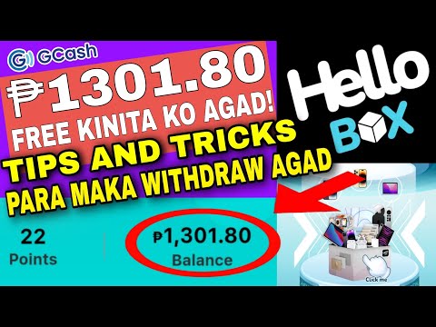 HELLOBOX TIPS AND HOW ₱1,301.80 (GCASH) AGAD KINITA KO | FREE GCASH | WITHDRAW AGAD INSTANT!
