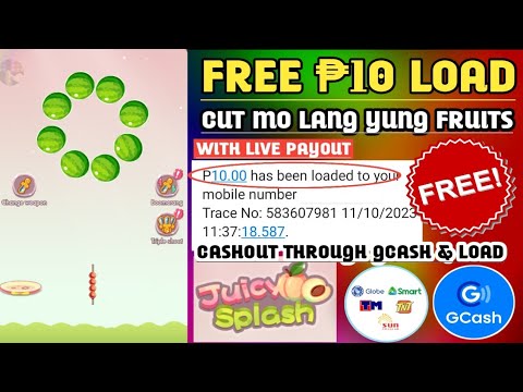 JUST PLAY JUICY SPLASH & EARN UNLI ₱10 LOAD & GCASH! WITH PROOF! 1 DAY LANG MAG BAYAD! FREE & LEGIT