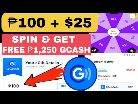 SPIN AND GET ₱100 + ₱1,250 FREE GCASH NEW LEGIT PAYING APP GCASH CASHBUCKS PAYMENT PROOF LEGIT