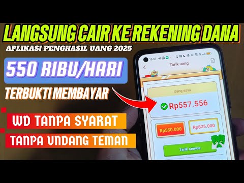 LANGSUNG CAIR 550 RIBU.! Aplikasi Penghasil Saldo Dana Tercepat 2025 – Game Penghasil Uang 2025