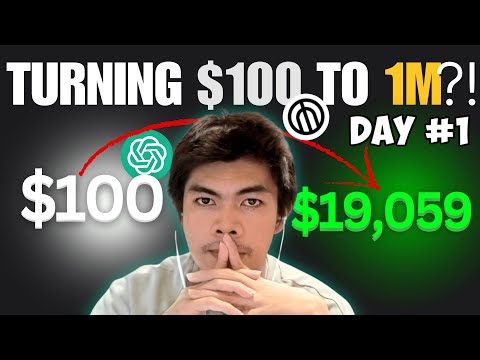 Turning $100 to $19,095 IN 1 Trade AI Play?! DAY 1