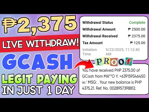 NEW PAYING APP: Earn ₱2,375 GCASH Live Withdrawal With Proof Of Payment |100% LEGIT APP