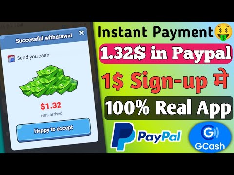 1$ in Signup PayPal App | Instant Payment in PayPal account | Free GCash & PayPal earning app 2025 |