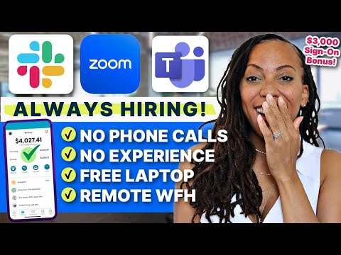 $3K Sign On Bonus! 🎉 | 4 Work From Home Jobs That Are Always Hiring (+ Free Laptop Provided) in 2025