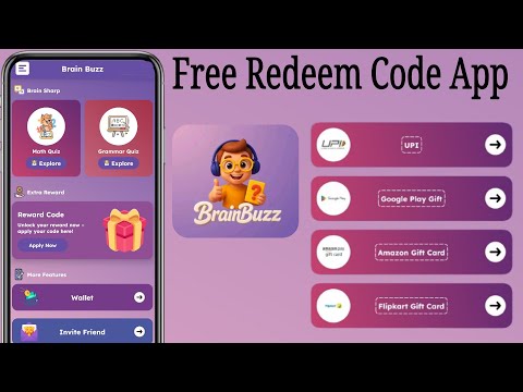 BRAIN BUZZ APP | FREE REDEEM CODE | NEW REDEEM CODE APP | GOOGLE PLAY REDEEM CODE APP | REDEEM CODE